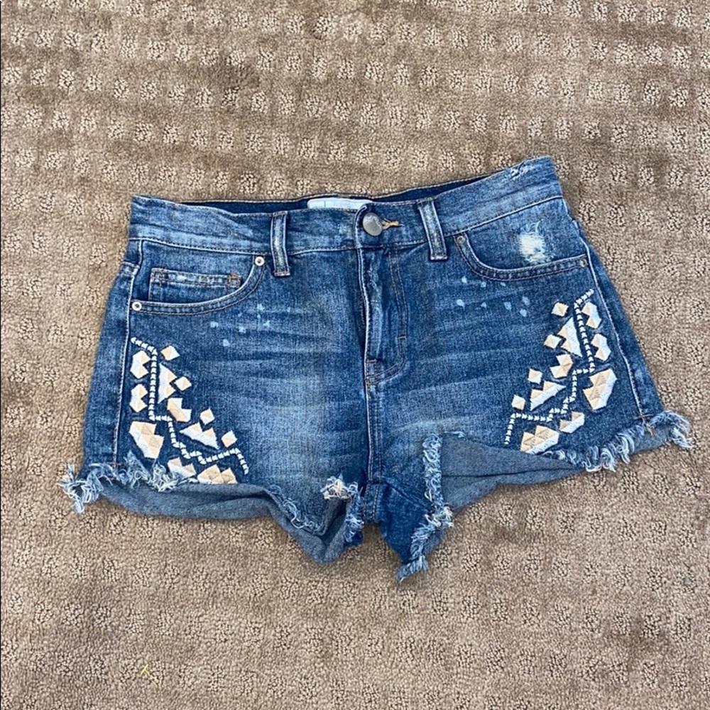 Free People Tulum Embroidered Shorts